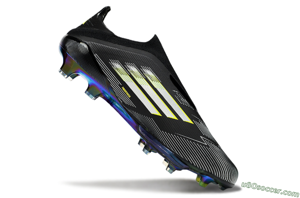 Adidas F50+ Elite Lightstrike Pro Laceless FG Firm Ground Soccer Cleats - Black/Silver/Gold 4