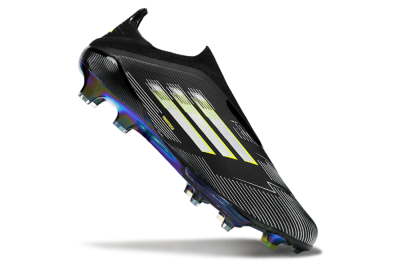 Adidas F50+ Elite Lightstrike Pro Laceless FG Firm Ground Soccer Cleats - Black/Silver/Gold