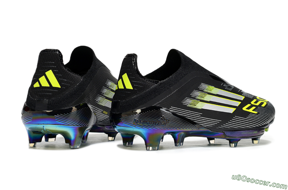 Adidas F50+ Elite Lightstrike Pro Laceless FG Firm Ground Soccer Cleats - Black/Silver/Gold 6