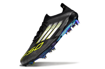 Adidas F50+ Elite Lightstrike Pro FG Firm Ground Soccer Cleats - Black/Silver/Gold