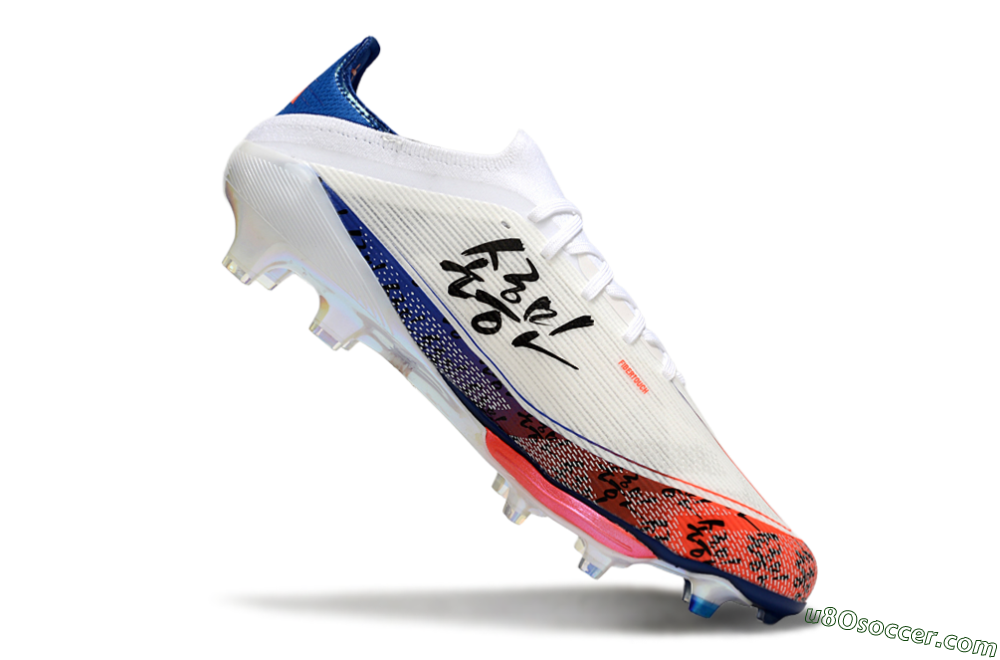 Son x Adidas F50+ Elite Lightstrike Pro FG Firm Ground Soccer Cleats - White/Black/Blue 3
