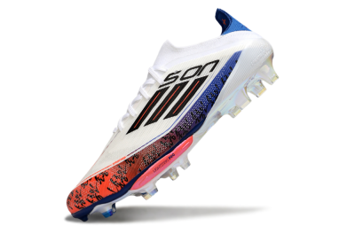Son x Adidas F50+ Elite Lightstrike Pro FG Firm Ground Soccer Cleats - White/Black/Blue