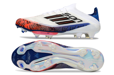 Son x Adidas F50+ Elite Lightstrike Pro FG Firm Ground Soccer Cleats - White/Black/Blue