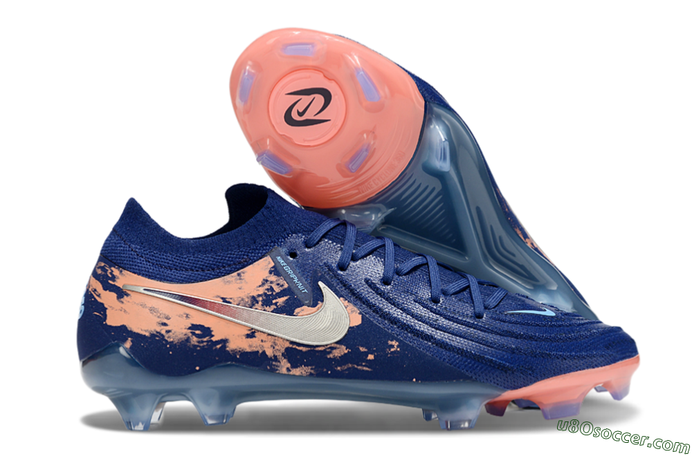 Nike Phantom GX 2 Elite FG Firm Ground Soccer Cleats - Blue/White/Pink 1