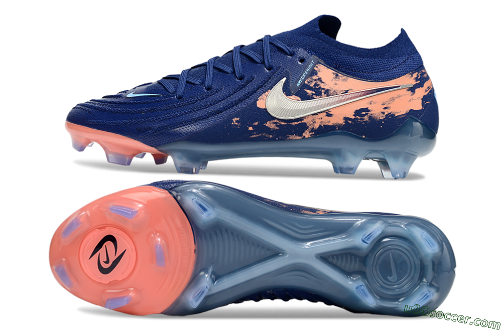 Nike Phantom GX 2 Elite FG Firm Ground Soccer Cleats - Blue/White/Pink 0