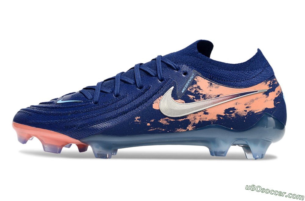 Nike Phantom GX 2 Elite FG Firm Ground Soccer Cleats - Blue/White/Pink 2