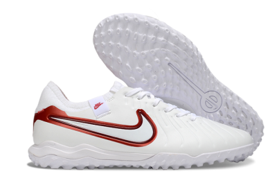 Nike Tiempo Legend 10 Pro TF Artificial Turf Soccer Shoes - White/Red