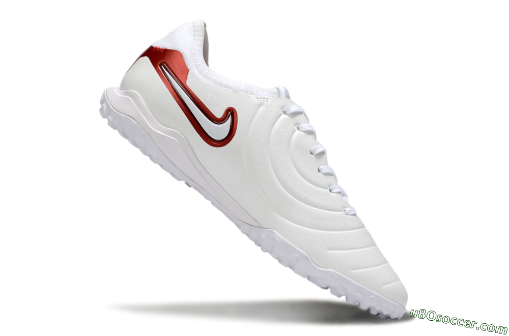 Nike Tiempo Legend 10 Pro TF Artificial Turf Soccer Shoes - White/Red 4
