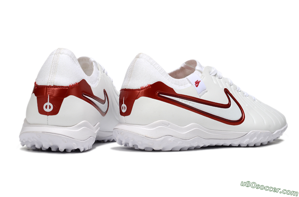 Nike Tiempo Legend 10 Pro TF Artificial Turf Soccer Shoes - White/Red 6