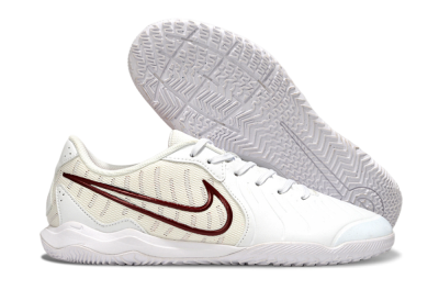 Nike Tiempo Legend 10 Academy IC Indoor & Futsal Soccer Shoes - White/Red