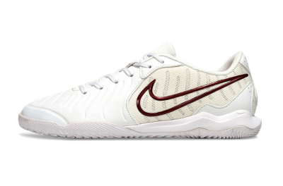 Nike Tiempo Legend 10 Academy IC Indoor & Futsal Soccer Shoes - White/Red
