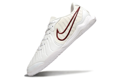 Nike Tiempo Legend 10 Academy IC Indoor & Futsal Soccer Shoes - White/Red