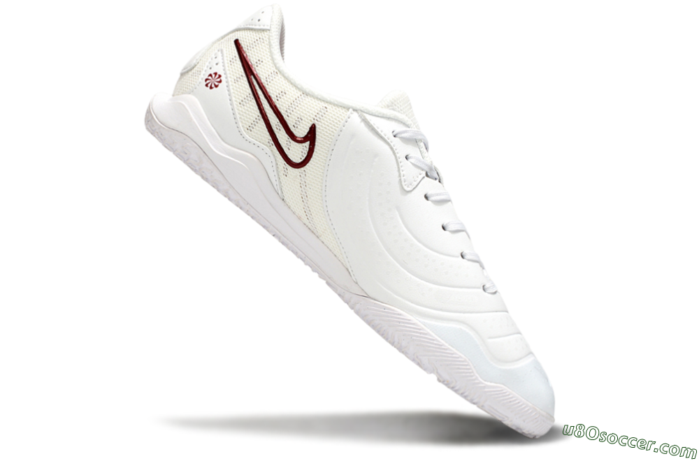 Nike Tiempo Legend 10 Academy IC Indoor & Futsal Soccer Shoes - White/Red 4