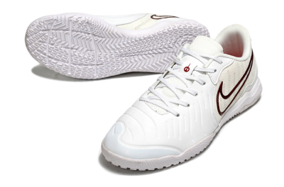 Nike Tiempo Legend 10 Academy IC Indoor & Futsal Soccer Shoes - White/Red