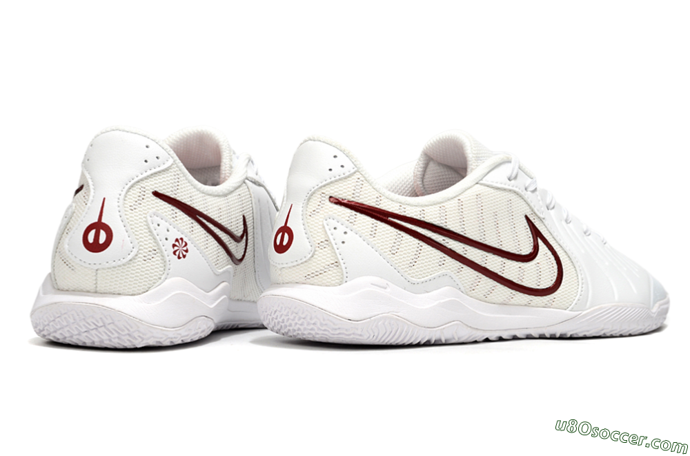 Nike Tiempo Legend 10 Academy IC Indoor & Futsal Soccer Shoes - White/Red 6