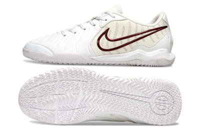 Nike Tiempo Legend 10 Academy IC Indoor & Futsal Soccer Shoes - White/Red