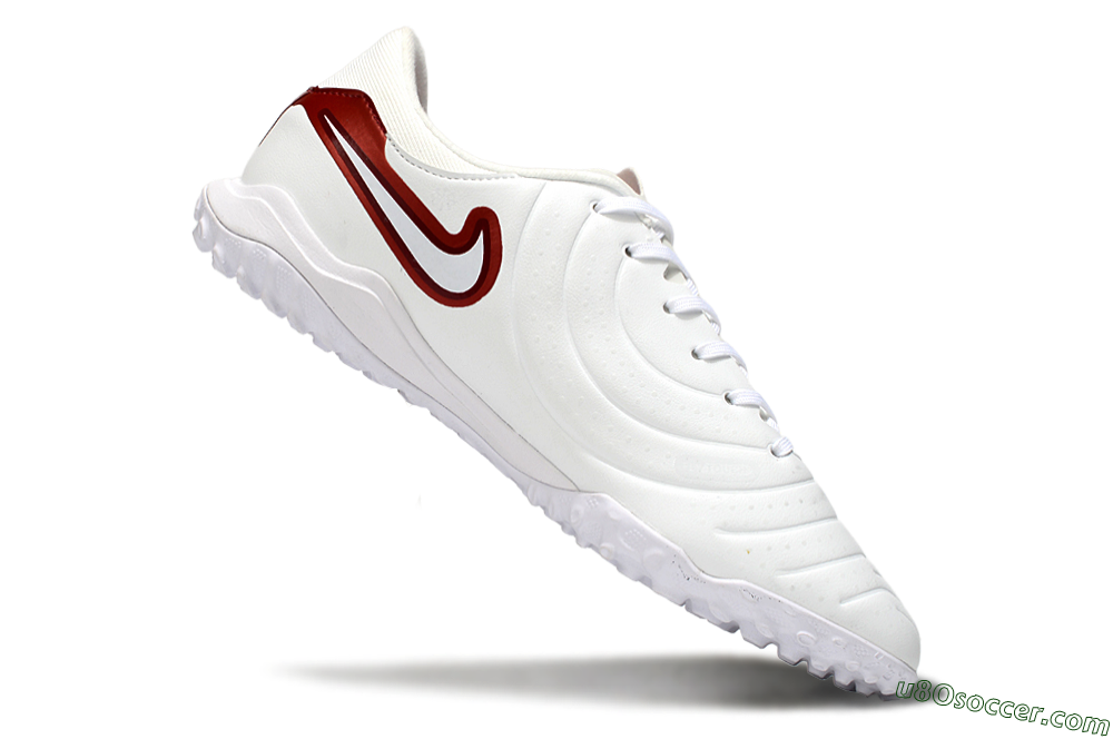 Nike Tiempo Legend 10 Academy TF Artificial Turf Soccer Shoes - White/Red 4