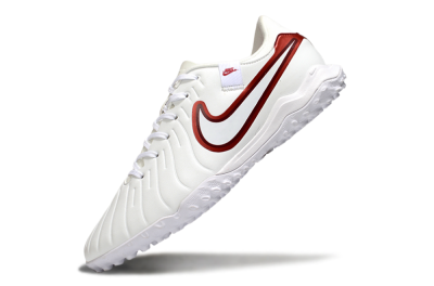 Nike Tiempo Legend 10 Academy TF Artificial Turf Soccer Shoes - White/Red
