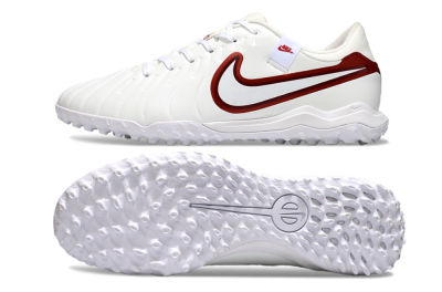 Nike Tiempo Legend 10 Academy TF Artificial Turf Soccer Shoes - White/Red