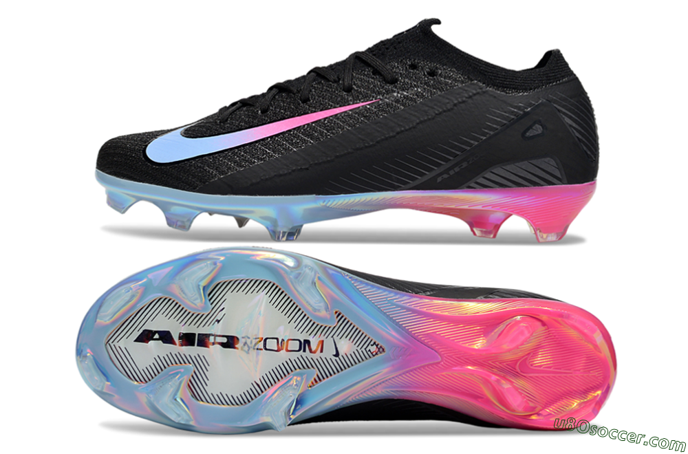 Nike Air Zoom Mercurial Vapor 16 Elite FG Firm Ground Soccer Cleats - Black/Jade/Pink 0