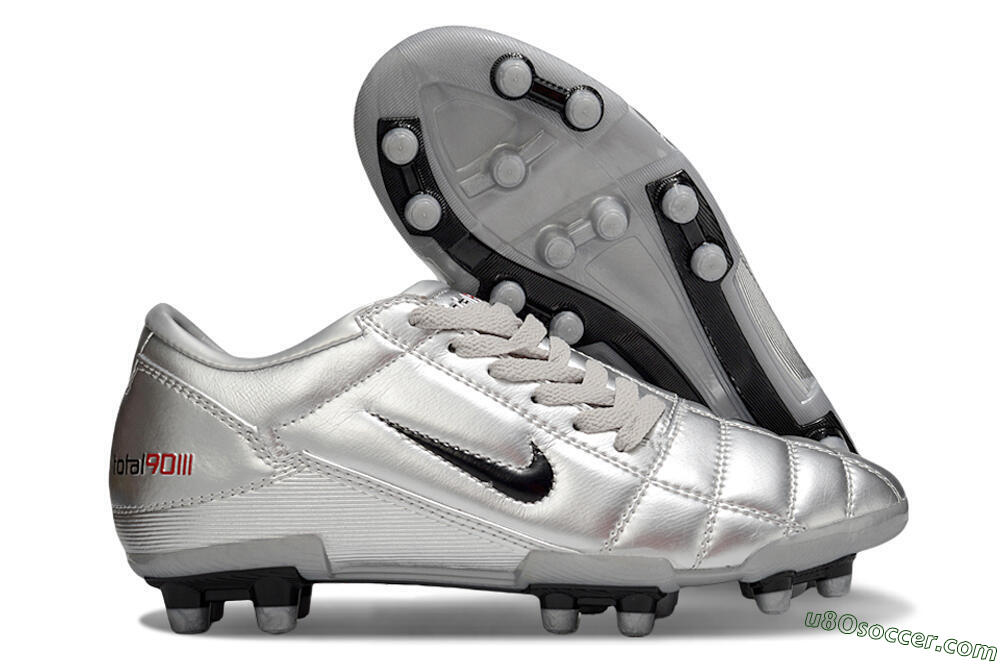 Nike Total 90 III FG Firm Ground Soccer Cleats - Silver/Black 1