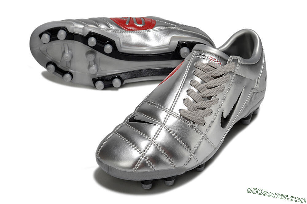 Nike Total 90 III FG Firm Ground Soccer Cleats - Silver/Black 3