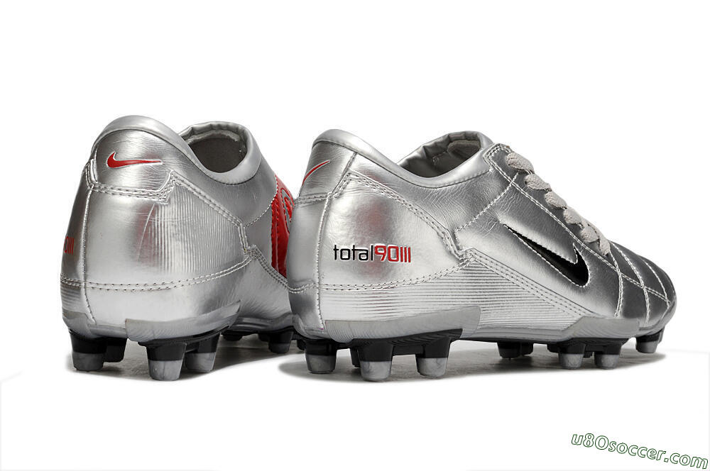 Nike Total 90 III FG Firm Ground Soccer Cleats - Silver/Black 6