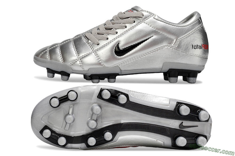 Nike Total 90 III FG Firm Ground Soccer Cleats - Silver/Black 0