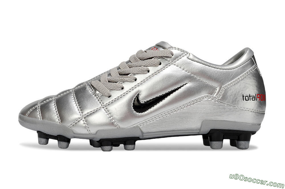 Nike Total 90 III FG Firm Ground Soccer Cleats - Silver/Black 2