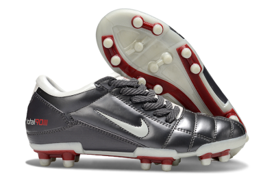 Nike Total 90 III FG Firm Ground Soccer Cleats - Grey/White/Red