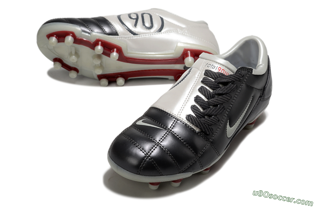 Nike Total 90 III FG Firm Ground Soccer Cleats - Grey/White/Red 3