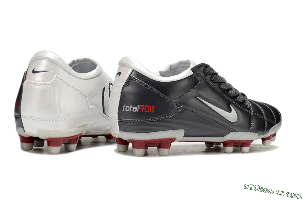 Nike Total 90 III FG Firm Ground Soccer Cleats - Grey/White/Red 6