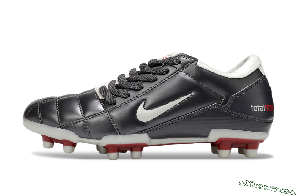 Nike Total 90 III FG Firm Ground Soccer Cleats - Grey/White/Red 2