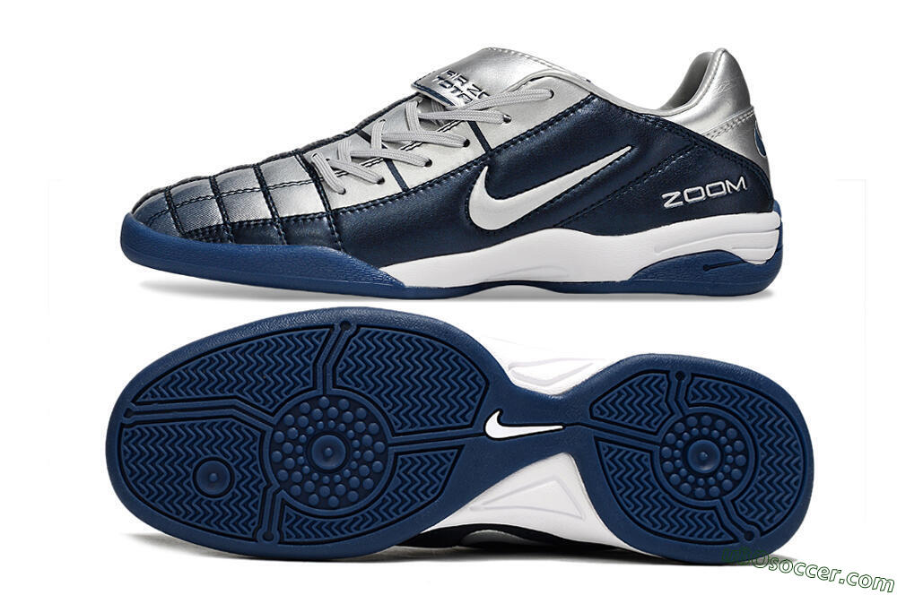 Nike Air Zoom Total 90 III IC Indoor & Futsal Soccer Shoes - Blue/Silver/White 0