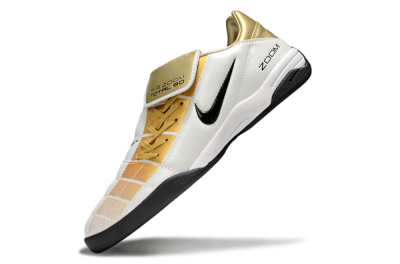 Nike Air Zoom Total 90 III IC Indoor & Futsal Soccer Shoes - White/Gold/Black