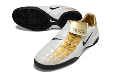 Nike Air Zoom Total 90 III IC Indoor & Futsal Soccer Shoes - White/Gold/Black