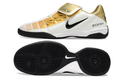 Nike Air Zoom Total 90 III IC Indoor & Futsal Soccer Shoes - White/Gold/Black