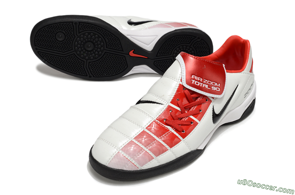 Nike Air Zoom Total 90 III IC Indoor & Futsal Soccer Shoes - White/Red/Black 3
