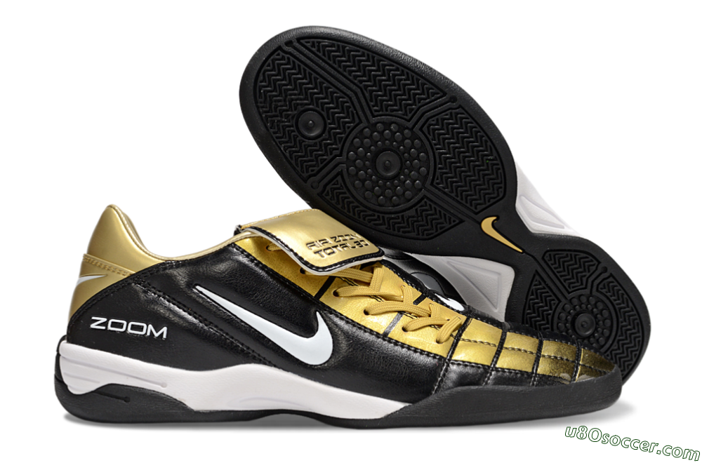 Nike Air Zoom Total 90 III IC Indoor & Futsal Soccer Shoes - Black/Gold/White 1