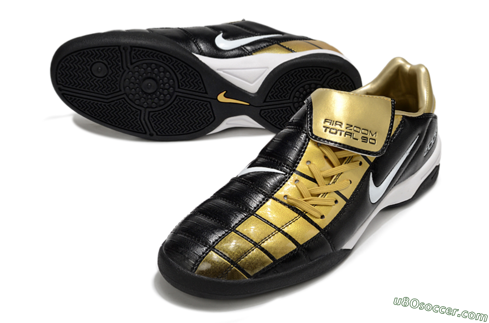 Nike Air Zoom Total 90 III IC Indoor & Futsal Soccer Shoes - Black/Gold/White 3