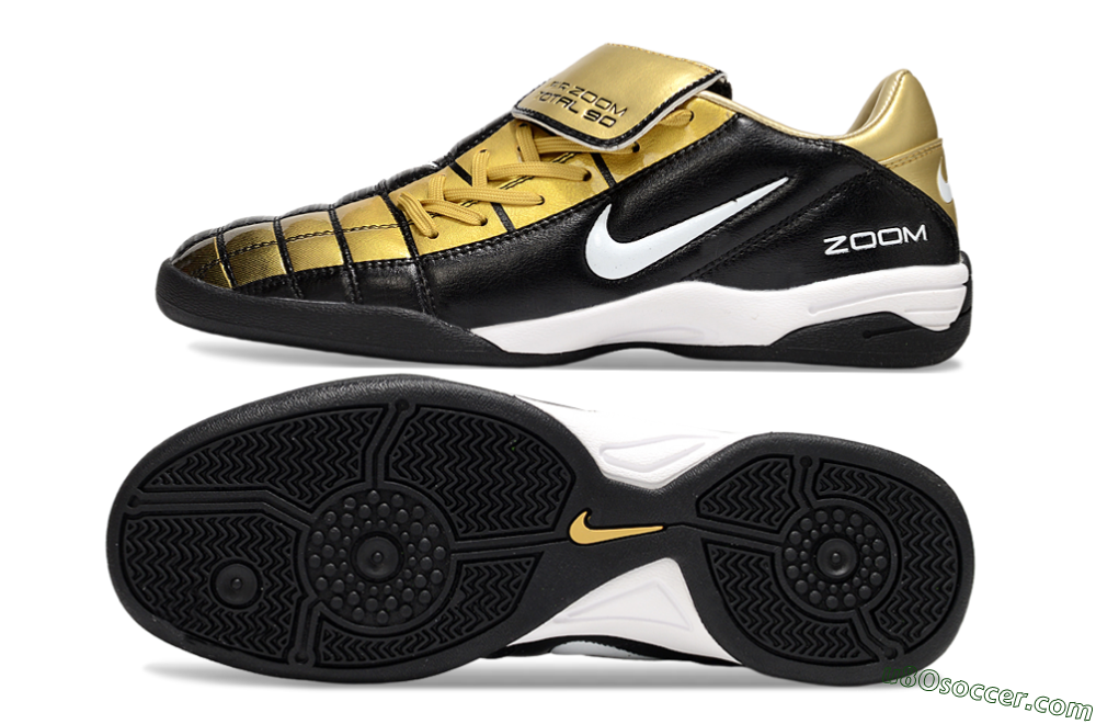 Nike Air Zoom Total 90 III IC Indoor & Futsal Soccer Shoes - Black/Gold/White 0