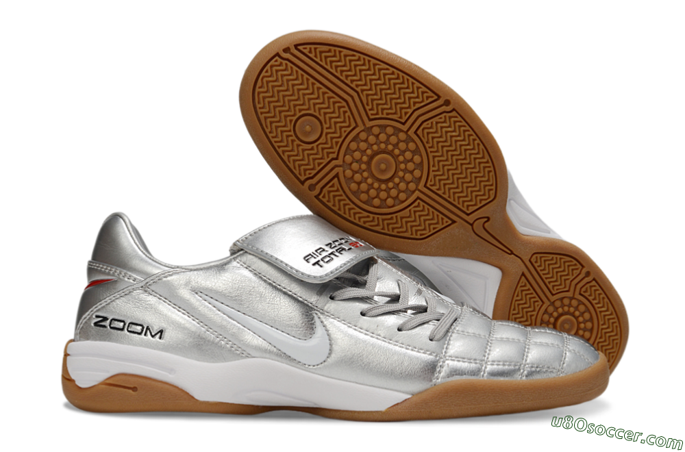 Nike Air Zoom Total 90 III IC Indoor & Futsal Soccer Shoes - Silver/Black/White 1