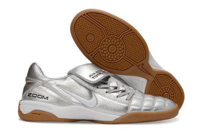 Nike Air Zoom Total 90 III IC Indoor & Futsal Soccer Shoes - Silver/Black/White