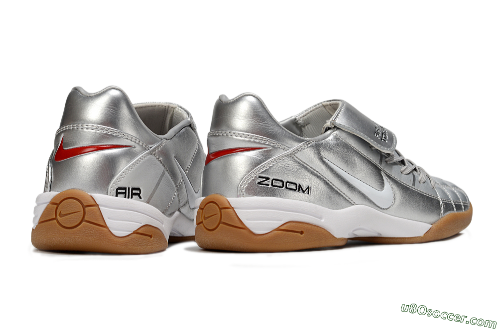 Nike Air Zoom Total 90 III IC Indoor & Futsal Soccer Shoes - Silver/Black/White 6