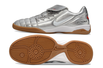 Nike Air Zoom Total 90 III IC Indoor & Futsal Soccer Shoes - Silver/Black/White