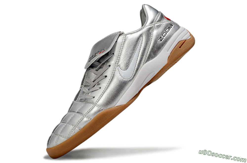 Nike Air Zoom Total 90 III IC Indoor & Futsal Soccer Shoes - Silver/Black/White 5