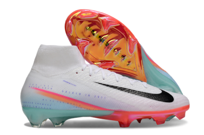 Nike Air Zoom Mercurial Superfly 10 Elite FG Firm Ground Soccer Cleats - White/Black/Red