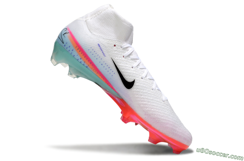 Nike Air Zoom Mercurial Superfly 10 Elite FG Firm Ground Soccer Cleats - White/Black/Red 4