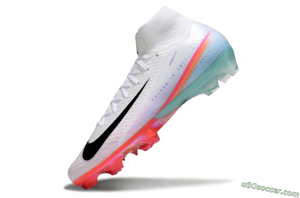 Nike Air Zoom Mercurial Superfly 10 Elite FG Firm Ground Soccer Cleats - White/Black/Red 5