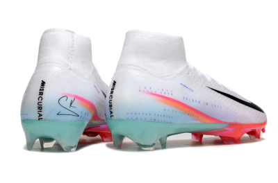 Nike Air Zoom Mercurial Superfly 10 Elite FG Firm Ground Soccer Cleats - White/Black/Red